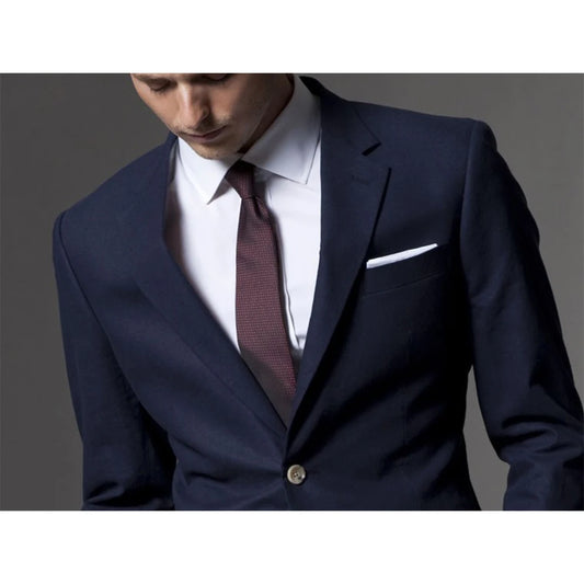 Men Suit Men Tuxedo  Made Wedding Suits For Men Tailored Light Navy Blue Mens Suits Good Vibrations