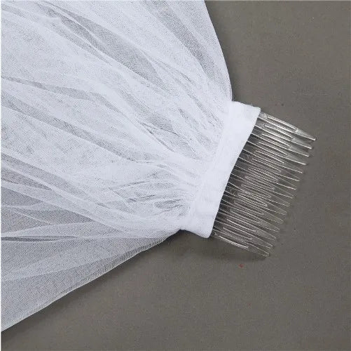 Cathedral Wedding Veils Long Lace Edge  Comb  Accessories Bridal Veil WF904 Good Vibrations