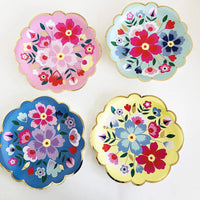 Disposable Tableware Sets Flower Paper Plates Cups Napkins Straw Party Supplies Kids Girl Baby Shower Wedding Birthday Decor Good Vibrations