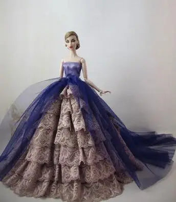 hot Wedding Dress for 30cm bjd Doll Princess Evening Party Clothes Wears Long Dress Outfit Set 30cm 1/6 clothes accessories Good Vibrations