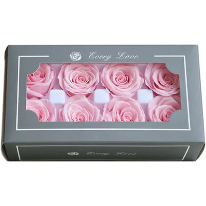 YO CHO 8PCS/Box A Eternal Rose Flower 4-5cm Preserved Fresh Flower Rose Valentine's Day Gift Wedding Thanksgiving Eternal Flower Good Vibrations