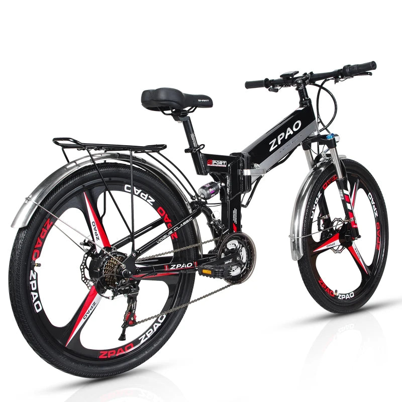 2019 Aluminum Alloy Frame Folding Electric Bike 48V 10.4AH Lithium Battery 350W 3*7 Speed Fashionable Cheap Electric Bicycle Good Vibrations
