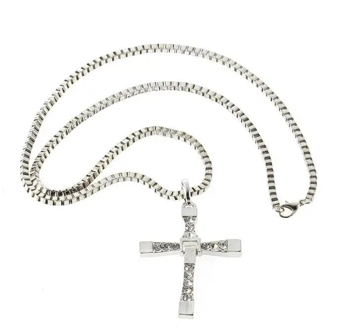 Men Cross Necklace, Fast And Angry Necklace, People Praying Sacred Dominican Jesus Necklace Cheap Marketing Gift Colar Masculino Good Vibrations