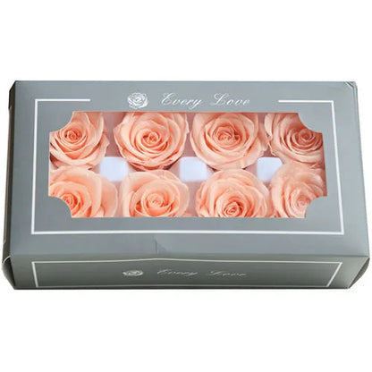 YO CHO 8PCS/Box A Eternal Rose Flower 4-5cm Preserved Fresh Flower Rose Valentine's Day Gift Wedding Thanksgiving Eternal Flower Good Vibrations