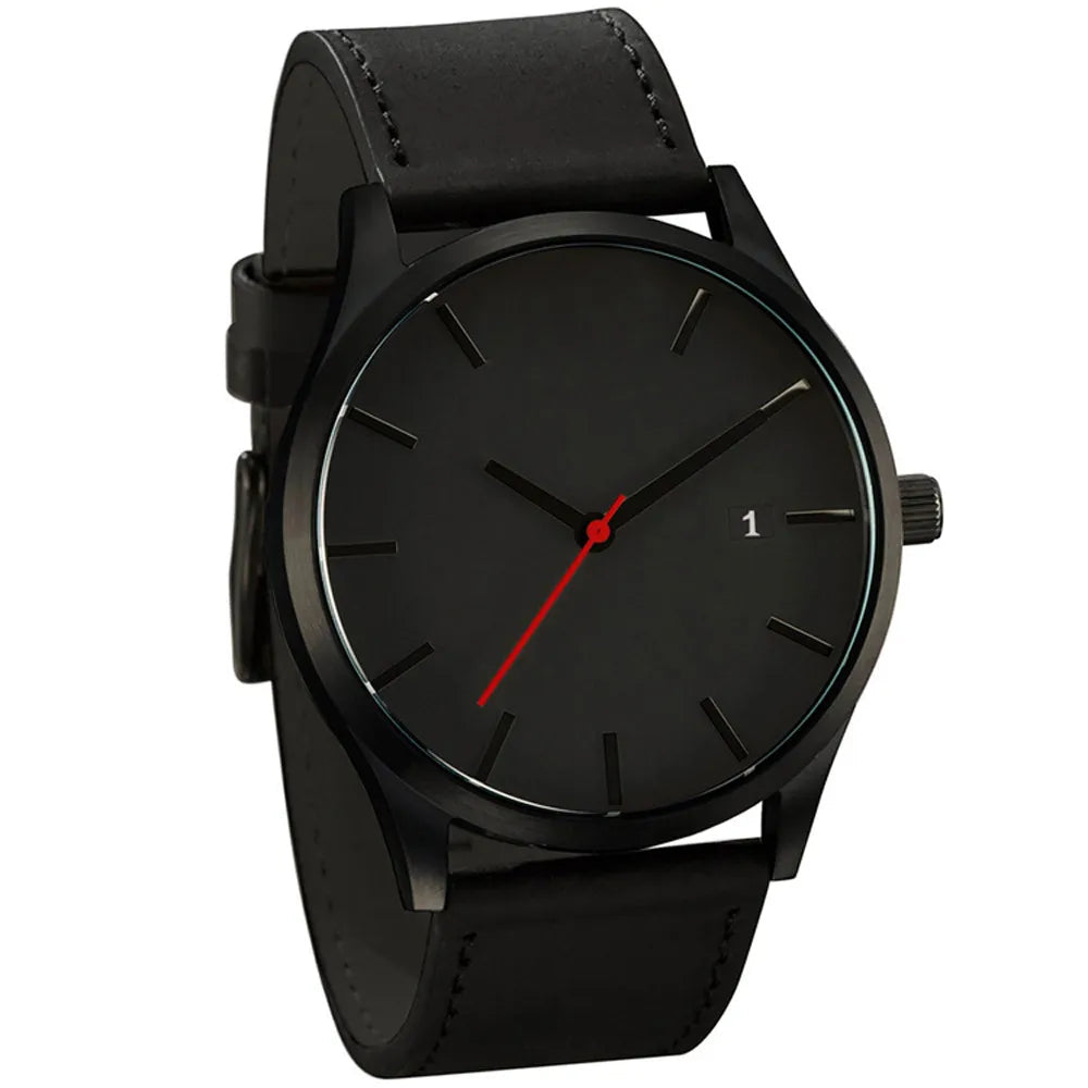 Relogio Masculino Sports Men's Wristwatches Leather Male Clock Minimalistic Watches Famle Quartz Simple Designer Reloj Hombre Good Vibrations