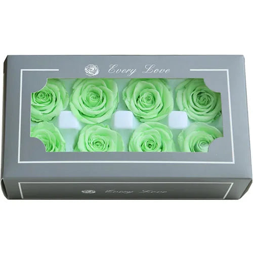 YO CHO 8PCS/Box A Eternal Rose Flower 4-5cm Preserved Fresh Flower Rose Valentine's Day Gift Wedding Thanksgiving Eternal Flower Good Vibrations