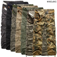 spring Autumn washing Multi-pocket camouflage overalls men cotton uniform pants men baggy cargo pants men,size 28-40 Good Vibrations