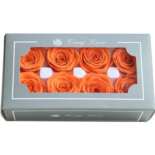 YO CHO 8PCS/Box A Eternal Rose Flower 4-5cm Preserved Fresh Flower Rose Valentine's Day Gift Wedding Thanksgiving Eternal Flower Good Vibrations