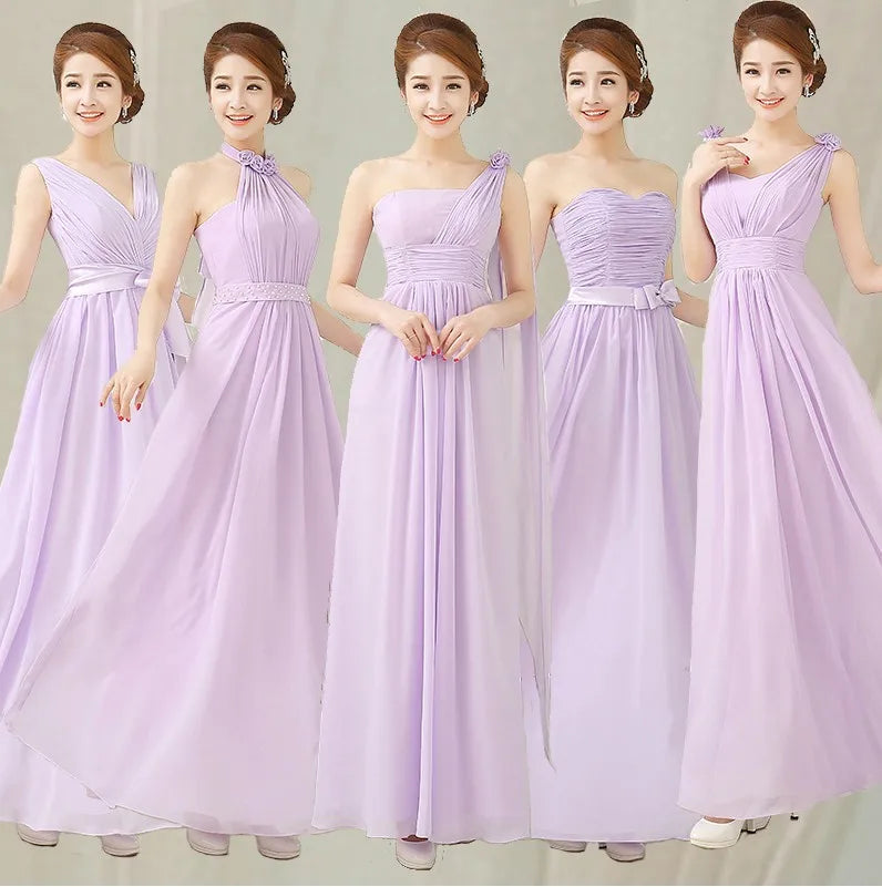Chiffon Mint Green Bridesmaid Dresses Elegant Women Long Robe Prom Gown Bride Guest Wedding Party Dress Evening Vestidos