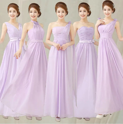 Chiffon Mint Green Bridesmaid Dresses Elegant Women Long Robe Prom Gown Bride Guest Wedding Party Dress Evening Vestidos