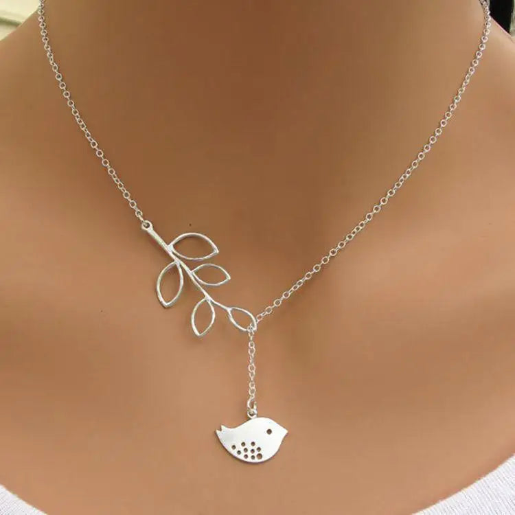 New Fashion Corss Jewelry Leaves Bird Pendant Necklace Maxi Statement Necklace Chokers Necklace For Women 2018 Jewelry Bijoux Good Vibrations