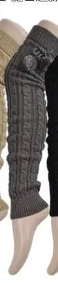 2018 New Fashion Casual Women Warm Winter Knitted Leg Warmers Knitted Socks Crochet Long Boots Socks with Hairball Good Vibrations
