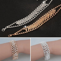 women's Bracelet Elegant Rhinestone Crystal Chain Female Jewelry Accessories Good Vibrations