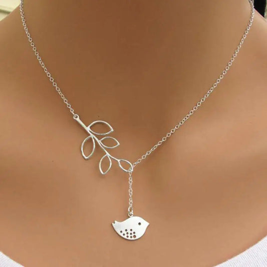 New Fashion Corss Jewelry Leaves Bird Pendant Necklace Maxi Statement Necklace Chokers Necklace For Women 2018 Jewelry Bijoux Good Vibrations