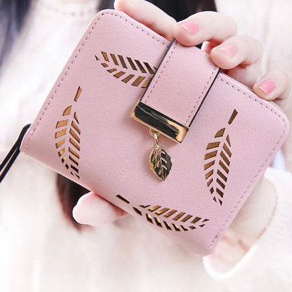 Women's PU Leather Wallet Purse Female Small Walet Portomonee Lady Short Money Bag Good Vibrations