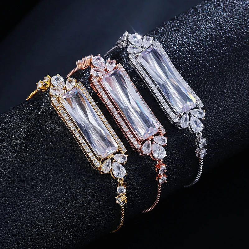RAKOL SP3059 Middle East Brass Women Set Jewelry Zircon Bangle and Ring Set Good Vibrations