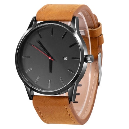 Relogio Masculino Sports Men's Wristwatches Leather Male Clock Minimalistic Watches Famle Quartz Simple Designer Reloj Hombre Good Vibrations