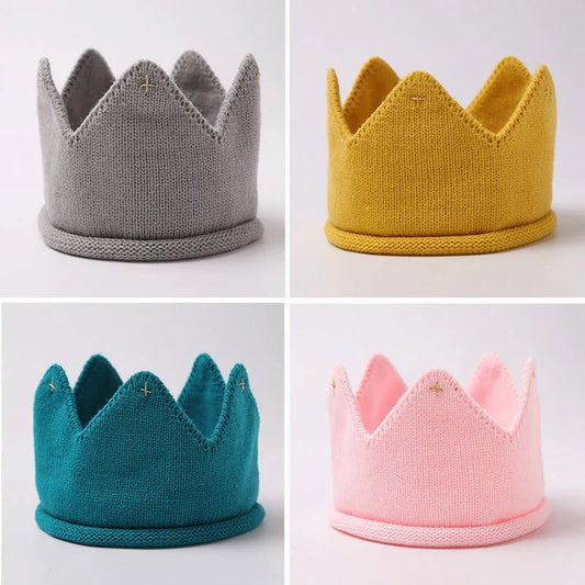 Knit Crown Baby Headband Infant Baby Turban Headbands For Girls Kids Toddler Princess Hair Band Haarband Baby Hair Accessories Good Vibrations