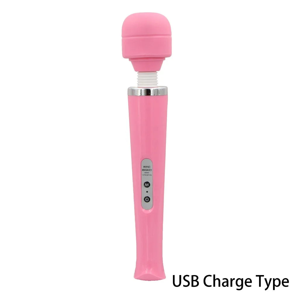 Powerful 10 Speeds Big Vibrator Magic Wand Body Massager Clitoris Stimulator Sex Toy for Women Adults 18 Female Masturbator Shop GOOD Vibrations