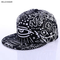 Fashion New Graffiti eyes Luminous cap Hip hop Cap Hats for men women Vintage flat hat Baseball Cap 70014 Good Vibrations