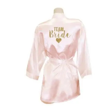 2019 New Bridesmaid Robes Robes Bridal Robes Light Pink Satin Robe Bridesmaid Robes Wedding Good Vibrations