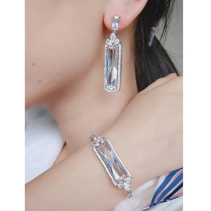 RAKOL SP3059 Middle East Brass Women Set Jewelry Zircon Bangle and Ring Set Good Vibrations