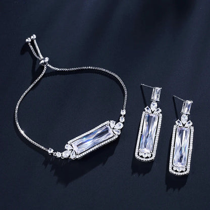 RAKOL SP3059 Middle East Brass Women Set Jewelry Zircon Bangle and Ring Set Good Vibrations