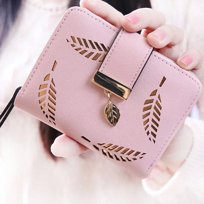 Women's PU Leather Wallet Purse Female Small Walet Portomonee Lady Short Money Bag Good Vibrations