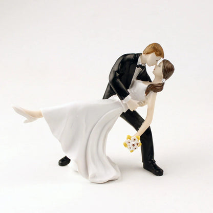2025 Cake Toppers Dolls Bride and Groom Figurines Funny Wedding Cake Toppers Stand Topper Decoration Supplies Marry Figurine Good Vibrations