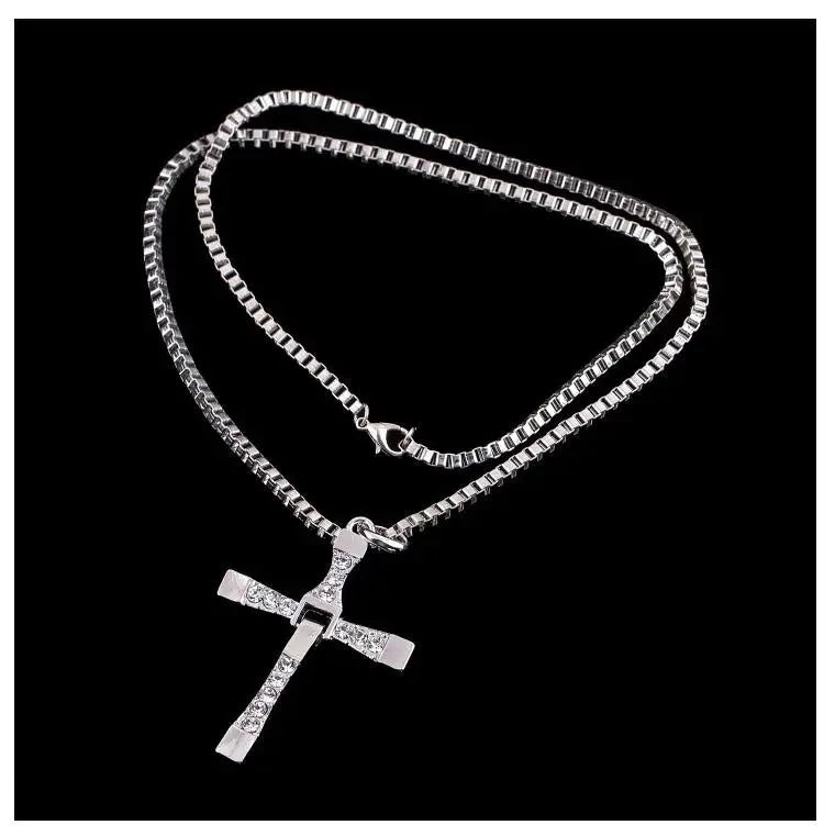 Men Cross Necklace, Fast And Angry Necklace, People Praying Sacred Dominican Jesus Necklace Cheap Marketing Gift Colar Masculino Good Vibrations