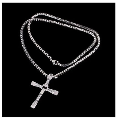 Men Cross Necklace, Fast And Angry Necklace, People Praying Sacred Dominican Jesus Necklace Cheap Marketing Gift Colar Masculino Good Vibrations