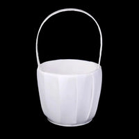 White Wedding Flower Girl Basket With Royal Blue Satin Diamante Bowknot Flower Pots Good Vibrations