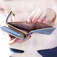 Women's PU Leather Wallet Purse Female Small Walet Portomonee Lady Short Money Bag Good Vibrations