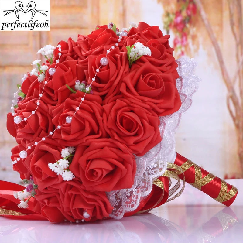 Handmade Wedding Bouquets Bridal Flower Wedding buque casamento Wedding Flowers Bridal Bouquet Good Vibrations
