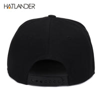 [HATLANDER]Embroidery Skull baseball caps hats hip hop snapbacks flat brim bones gorra sports snapback caps for men women unisex Good Vibrations