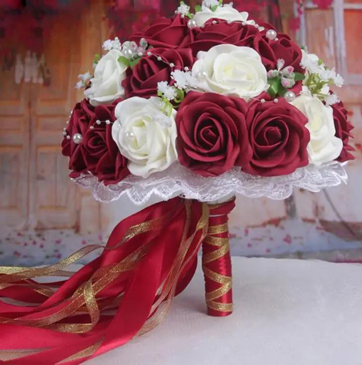 Handmade Wedding Bouquets Bridal Flower Wedding buque casamento Wedding Flowers Bridal Bouquet Good Vibrations