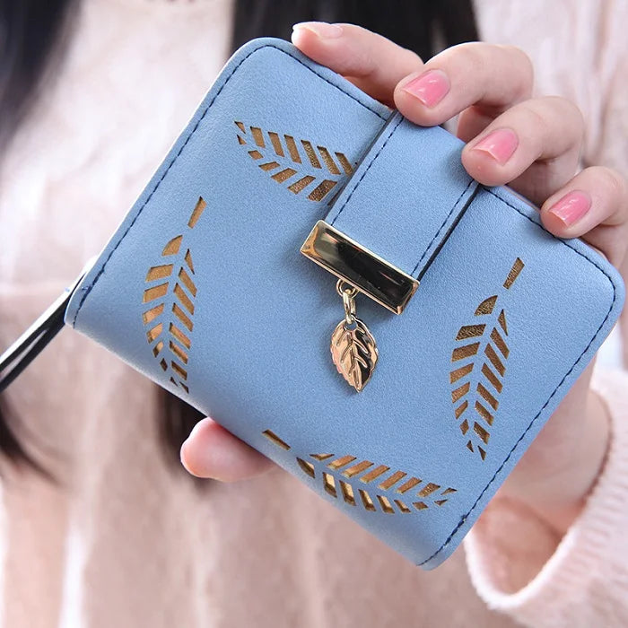 Women's PU Leather Wallet Purse Female Small Walet Portomonee Lady Short Money Bag Good Vibrations