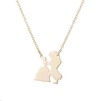 2025 New Movie Jewelry Beauty and the Beast Necklace for Women Prince Princess Pendant Necklaces Lover Accessories Gifts Good Vibrations Adult Super Store