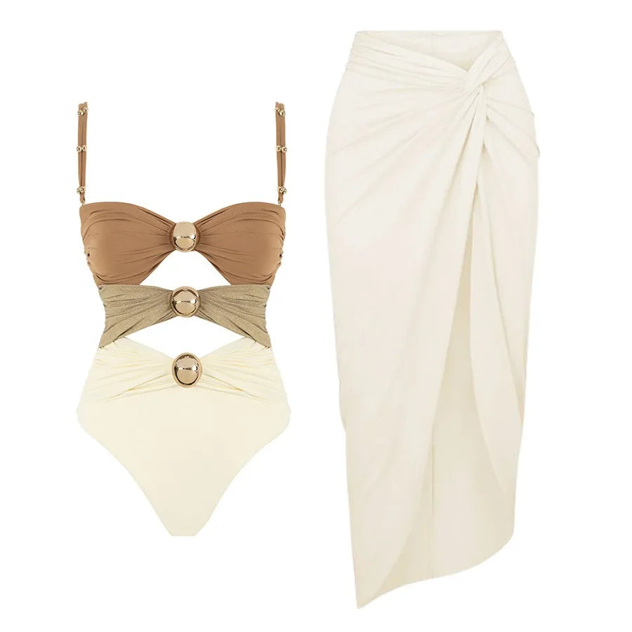 SM2114 Kimshein Fashion High Quality New Women Outfits Cover Swimwear Women Casual Bodysuit Swimsuit Good Vibrations