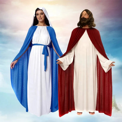 Halloween Costume Cosplay Jesus Christ Outfit Male Missionary Priest the Virgin Mary Priest Nun Bishop Costume Good Vibrations