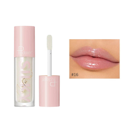 Wholesale Makeup 16 Colors Mirror Water Gloss Lip Gloss Moisturizing Lasting Vegan High Shine Lipgloss Private Label Cosmetics Good Vibrations