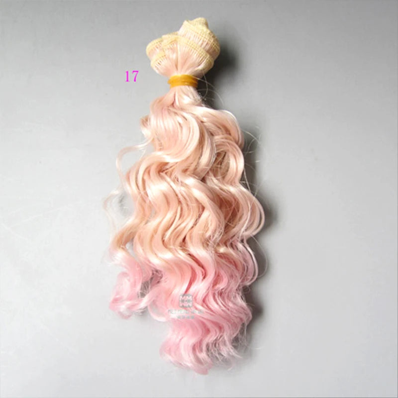 15cm & 25cm*100cm Wool rolls dolls wig for 1/3 1/4 1/6 BJD/SD Doll hair Accessories Good Vibrations