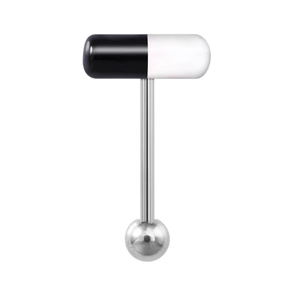 1-10 Pieces Colorful Capsule Tongue Rings Acrylic Pill Tongue Piercing Jewelry Women Surgical Steel Tongue Ring Bars Barbell 14G Good Vibrations