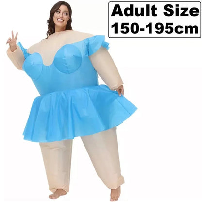 Halloween Costumes for Adult Men Women Cosplay Clown Anime Mascot Inflatable Costume Carnival Party Christmas Role Play Dress Good Vibrations