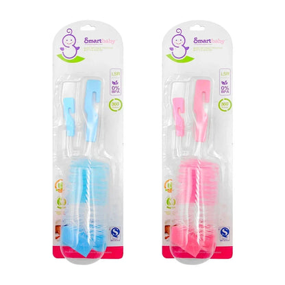 GDL Pair of Diverse Size Bottle Brushes with Plastic Hook for Cleaning Baby Bottles & Smart Baby 22-0024 Good Vibrations