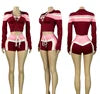 Custom Logo Women Set Short Pants and Sports Bra Crop Jacket Tracksuit Loungewear Women 3 Piece Shorts Pants Set  for Elasticity Good Vibrations