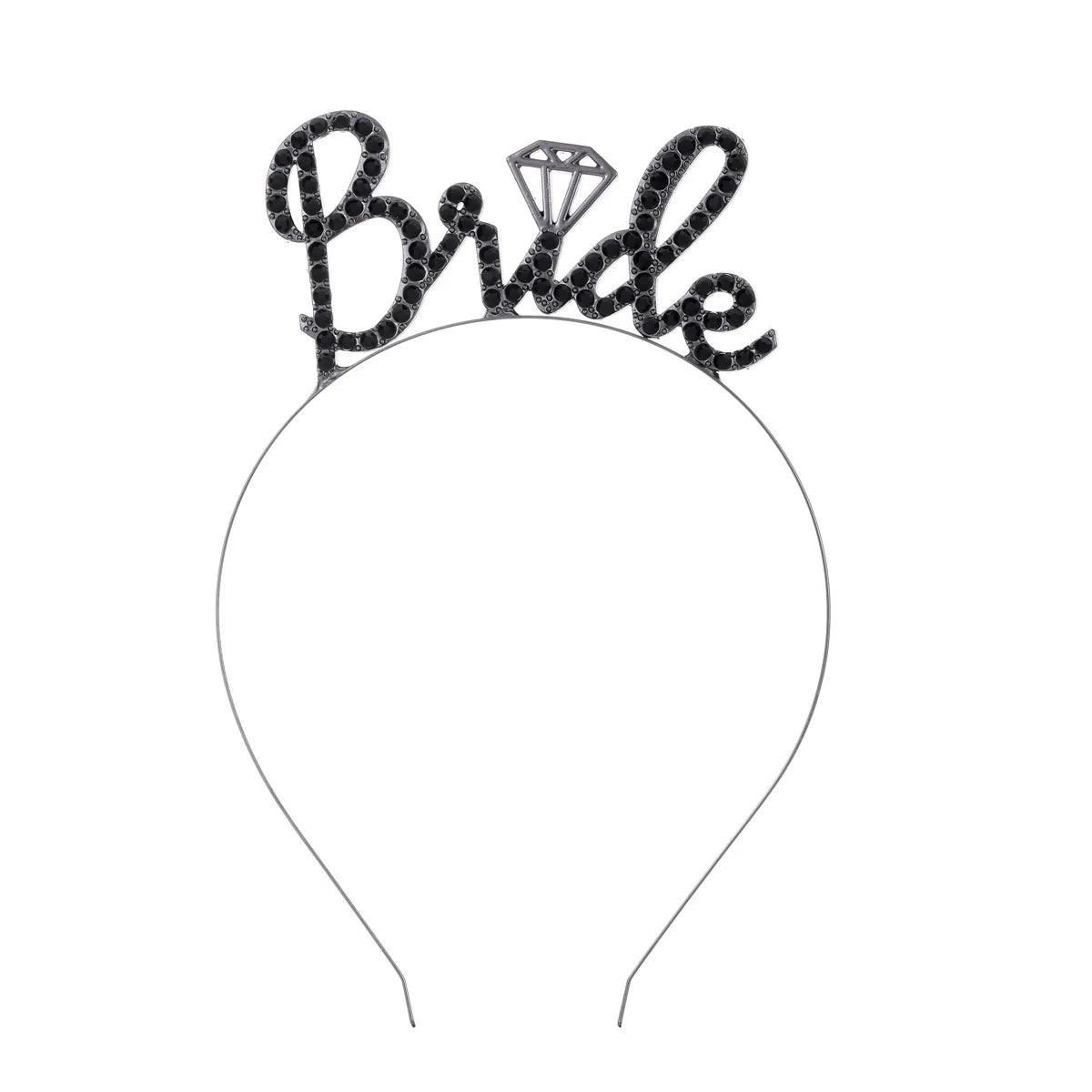 Diamond Letter Headband Bride to Be Sash Veil for Women Wedding Party Bridal Shower Gift WB019 Good Vibrations