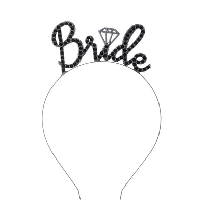 Diamond Letter Headband Bride to Be Sash Veil for Women Wedding Party Bridal Shower Gift WB019 Good Vibrations