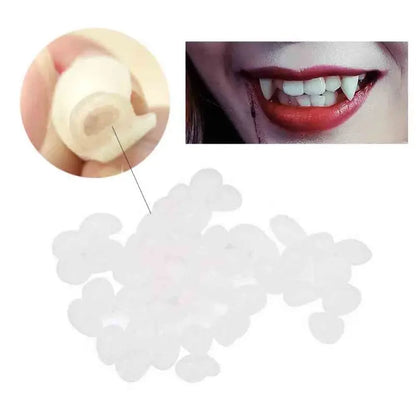 Adult Kids Halloween Party Costume Horrific Dress Vampire False Teeth Fangs Dentures Cosplay Photo Props Favors DIY Decorations Good Vibrations