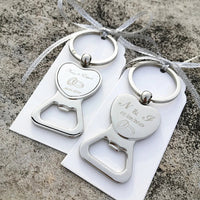 Customized Wedding Gifts For Guests Heart Bottle Wine Opener / Keychain Wedding Favor Birthday Party Souvenir Personalized Good Vibrations